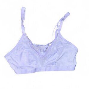 Purple Sheer Mesh Bralette Retro Streetwear